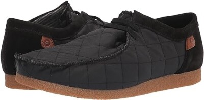 Clarks Men's Shacre II Step Moccasin Black Textile Quilted Lace Up NEW 10 W