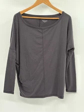 Athleta Long Sleeve Top Essence Flow Shirt Gray Women Size Small Active