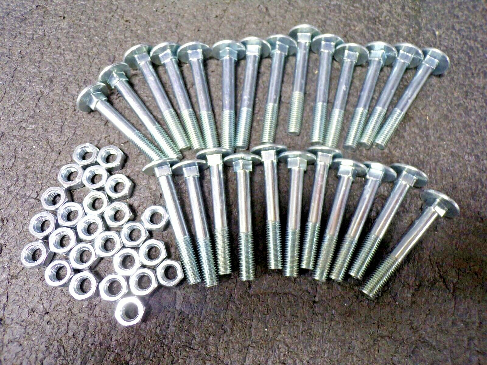 M12-1.75 Steel Carriage Bolt, Class 4.6, 90mmL, Zinc Plated Finish, 25 PK., (RG)-image