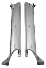 1967 Camaro/ Firebird Convertible Pillar Post Molding Chrome - Pair New Dii