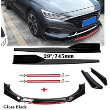 Front Bumper Lip Spoiler Splitter Rear Lip Side Skirt For Hyundai Elantra
