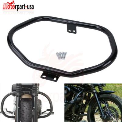 Front Rear Highway Engine Guard Crash Bar Fit For Harley Softail Street Bob18-23 | UK