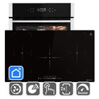 Autarkes Herdset: 60cm Einbaubackofen  + 90cm Induktionskochfeld  Pizzafunktion