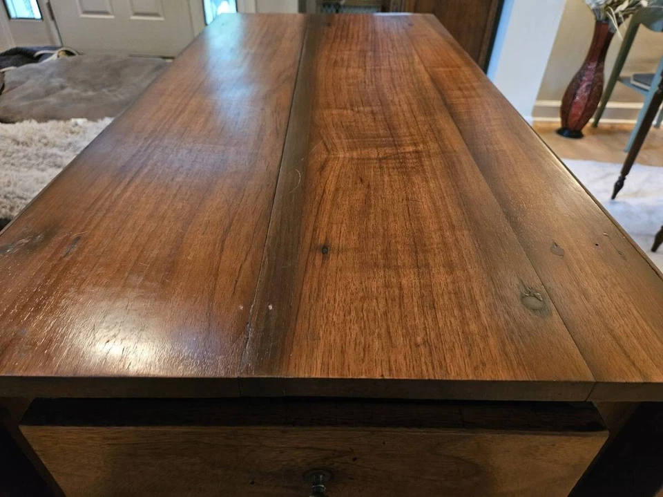 Solid Cherry Plantation Drop Leaf Pembroke Table with Drawer Circa Early 1800s - Image 3 of 4