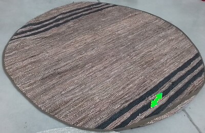 BROWN / BLAK 7'-0'' x 7'-0'' Broken Thread Rug Reduced Price 1172760784 VTL400T-7R