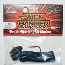 evergreen zman baby jack hammer chatterbait 3/8oz bladed jig black blue