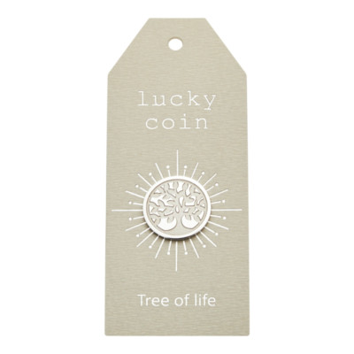 Glücksmünze ''Lucky Coin - Baum des Lebens''  Glücksbringer Geschenk Tree of life