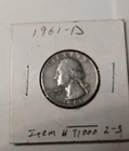 1961 D Washington Quarter 90% Silver US Coin