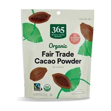 365 WHOLE FOODS MARKET USDA  Organic Fair Trade Cacao Powder 8 OZ 12/2025 SEALED