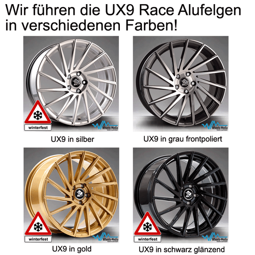 18 Zoll UX9 Alufelgen 8x18 5x112 ET35 schwarz glänzend für Seat - Bild 8 von 8