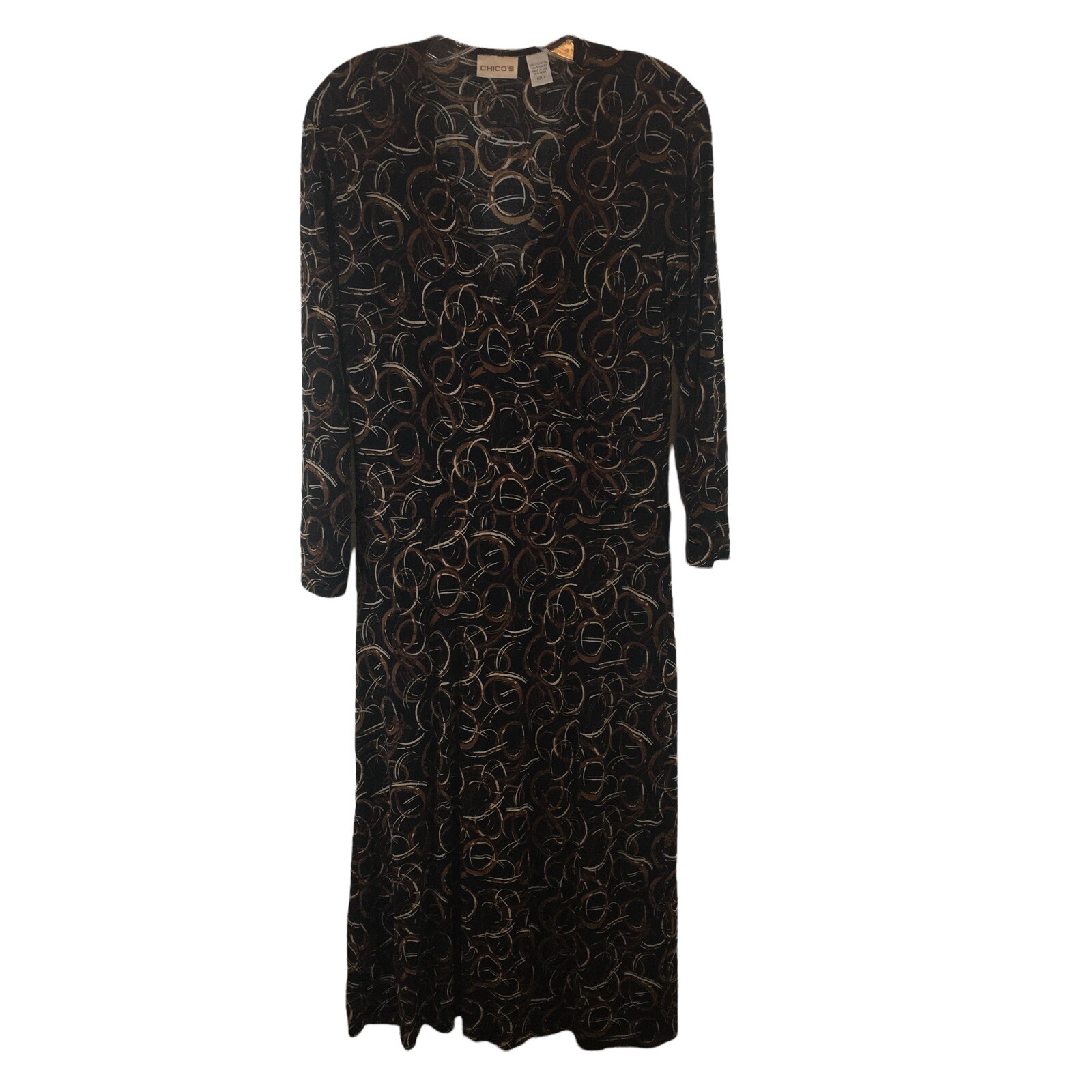 Chico's Dress Women's Size 0 (XS Size 4) Stretchy Maxi Stretchy Black