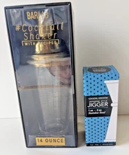 NIB Glass Cocktail Shaker With Japanese Jigger BarLab Cocktail Kingdom Recipes