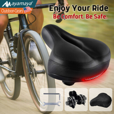 Comfort Bike Seat Wide Padded Bicycle Saddle Cushion with