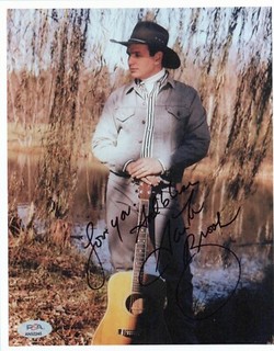 Garth Brooks Signed Auto Full Name Vintage 8x10 Photo God Bless Insc PSA AN52245