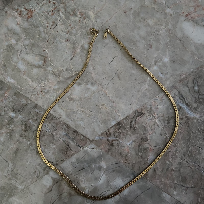 Gold Tone Necklace Chain 17"Long