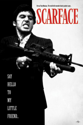 Poster Scarface Say Hello To My Little Friend Wandposter Filmposter 61x91,5 cm