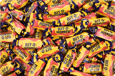 Bit-O-Honey Candy - Retro Taffy Honey & Almond Flavor - Bulk Candy- Choose Sizes