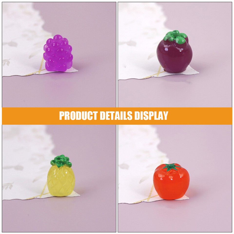 40 pcs Mini Fruits Models Fake Miniature Fruits Doll House Mini Fake