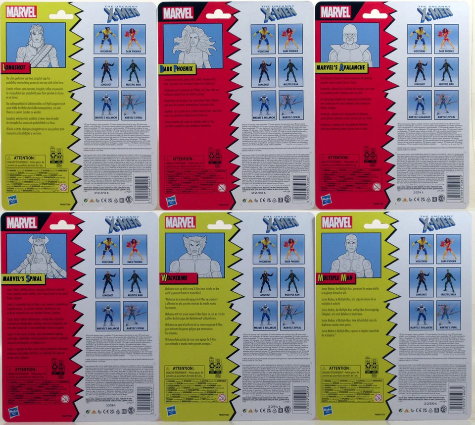 Marvel Legends The Uncanny X-Men Retro Figure Phoenix Spiral Longshot + CHOOSE! - Image 2 of 2