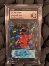 2020 Obsidian Autographs Hunter Greene #/18 Electric Etch Teal Crystal CSG 9.5