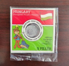 1989 Super Golden Crisp Cereal Box South Hungary 5 Filler Coins of the World