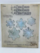 Sizzix Thinlits Dies PAPER SNOWFLAKES 660059 Tim Holtz Alterations 5 Dies Rare