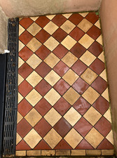 Victorian Buff Square Tiles Reclaimed Antique x1  4¼"x4¼" ( 1 tile) seconds