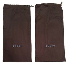 GUCCI Black and Blue Drawstring Dust Bags - PAIR - 8.5 x 17"