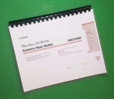 Owners Manual for Canon SX730 HS Power Shot Full Camera 189 Pages W/Clear Covers