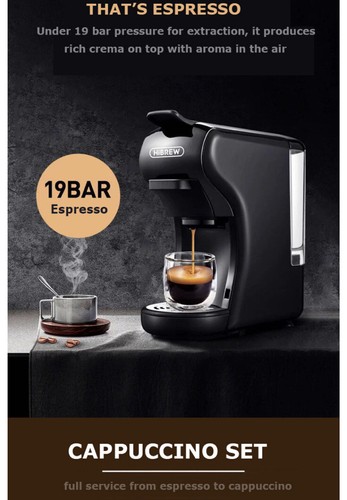 HiBREW Coffee Machine 19 Bar 3in1\u00264in1 