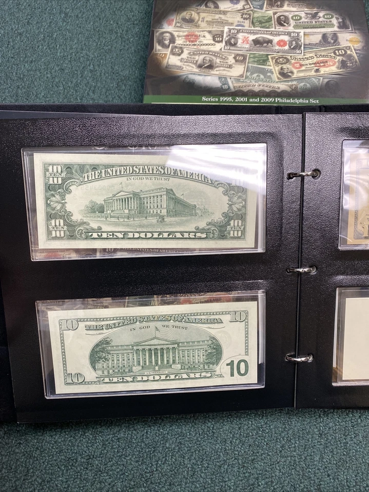 $10 Gen. Set -  3 $10 FRN Phila. - 1995, 2001, 2009 - SN 000001252A Low Number - Image 3 of 4