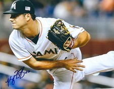 AUTOGRAPHED KYLE BARRACLOUGH Miami Marlins 8X10 photo - COA 