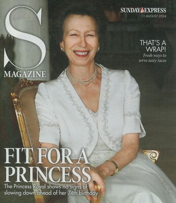 Sunday Express Magazin: Prinzessin Royal Anne 74. Geburtstagsfeier, 11,8,24