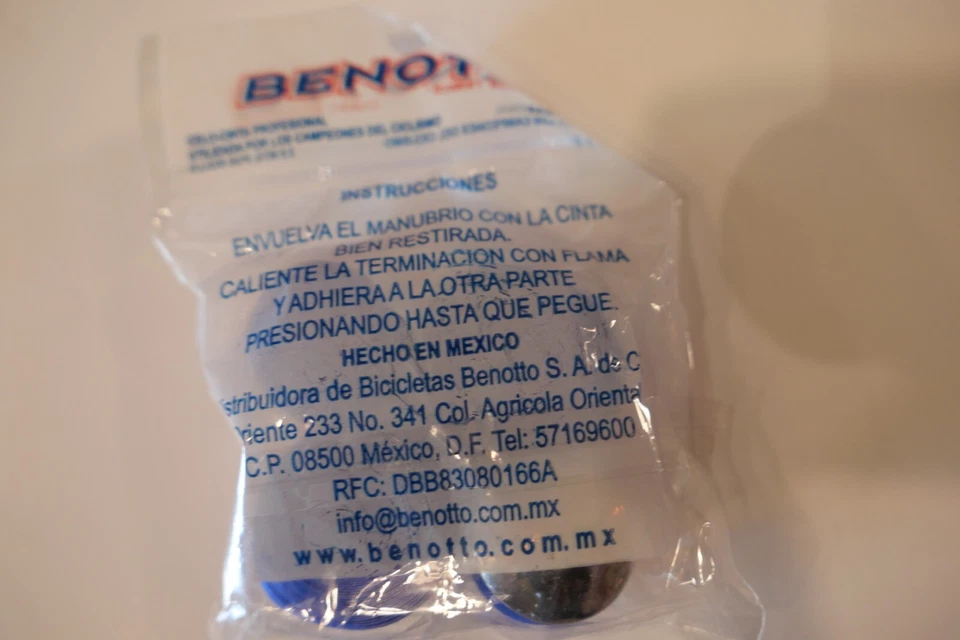 Benotto Handlebar tape blue modern production with plastic and chrome plugs nice - Image 3 of 4