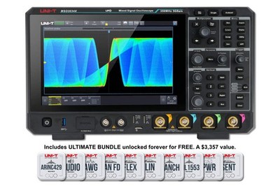 UNI-T MSO3034X Digital Oscilloscope 350MHz 4CH 5 GSa/s 500 Mpts