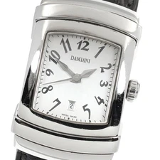 Damiani Ego Ladies Watch SS Leather Silver Auto Date Used