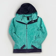 The North Face Women’s Osito Hybrid Fleece Hoodie Jacket Teal Blue Size Medium