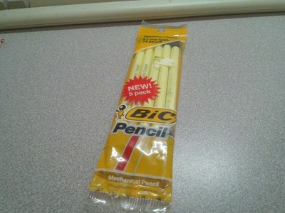 NEW Vintage 1985 BIC Pencil Mechanical 5 Pack France 0.7mm #2 MPP5 NOS READ!