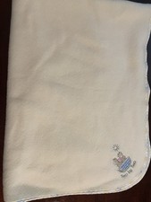 VTG Honors TARGET Baby Blanket Two by Two Animals Boat Yellow Fleece Plaid Trim