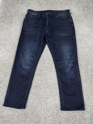 True Religion Jeans Mens 36 Blue Logan Relaxed Taper Dark Wash Denim Stretch