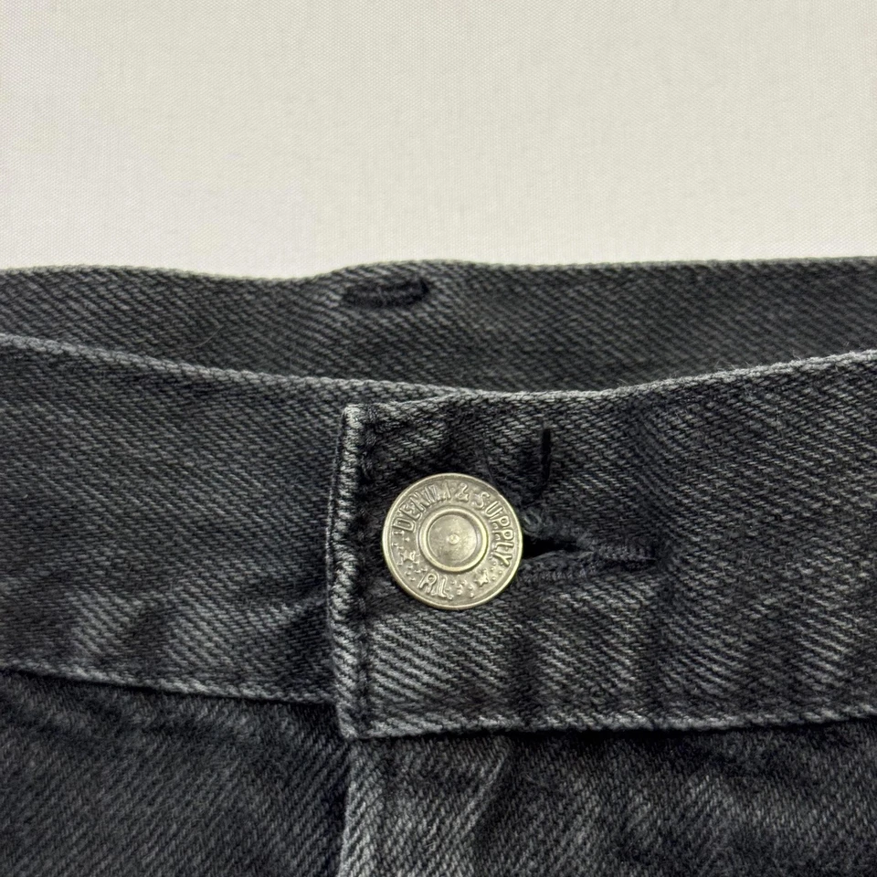 Denim & Supply Ralph Lauren Jeans Mens 33x32 Black Faded Stewart Straight Leg - Image 4 of 4