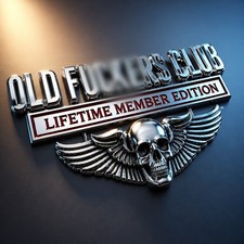 Old Fkers Club Metal Car Emblem 3d Vintage Metal Sticker For Car Truck Suv