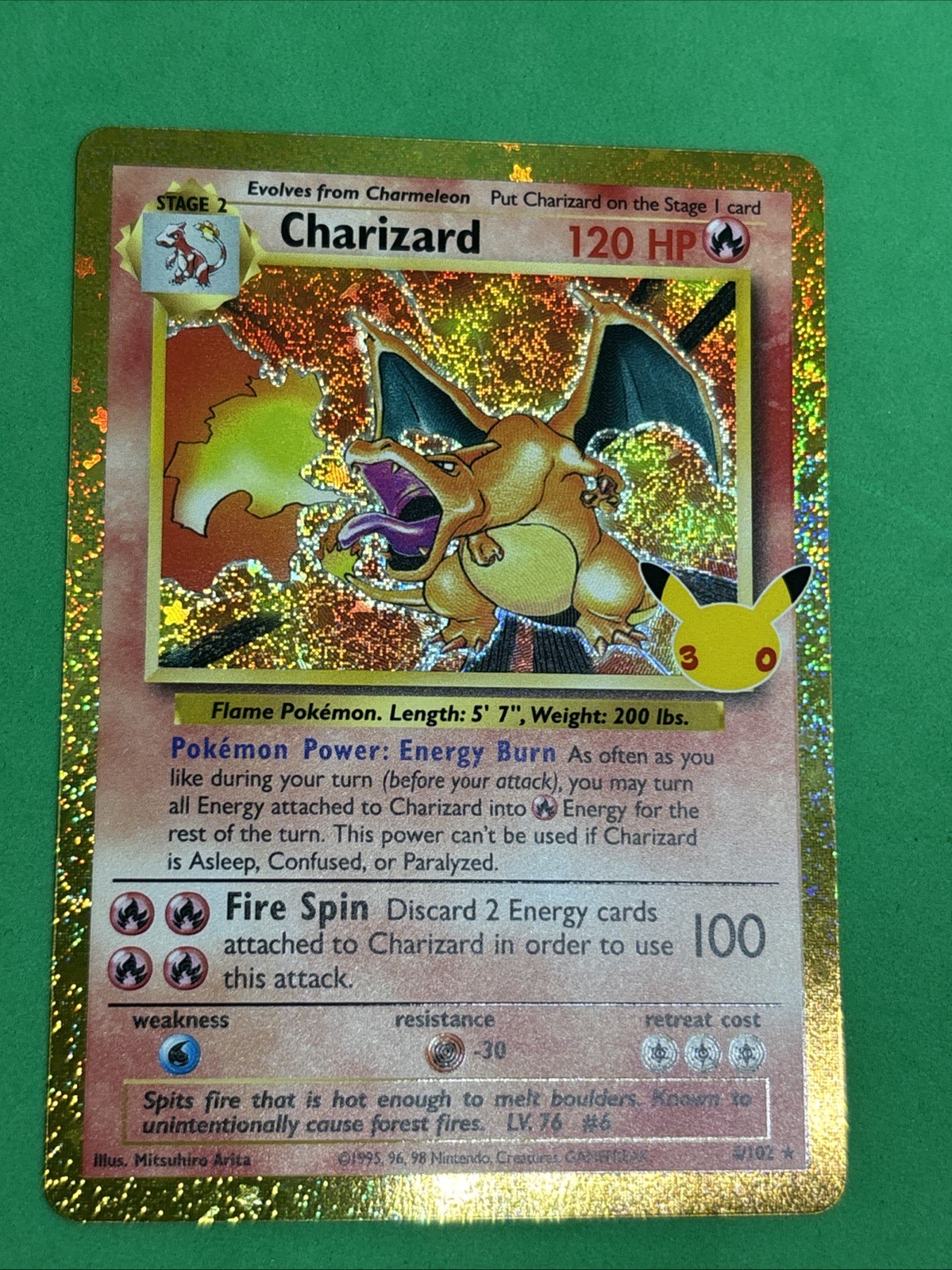2026 Pokémon 30th Anniversary Charizard 4/102 Holo Classic Collection