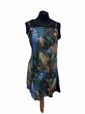 Apricot Size 12  Dress Bodycon Boho Gothic Steampunk Abstract Sleeveless Tunic