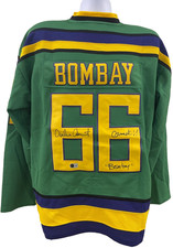 Emilio Estevez Signed The Mighty Ducks Bombay Jersey Autograph Inscription BAS
