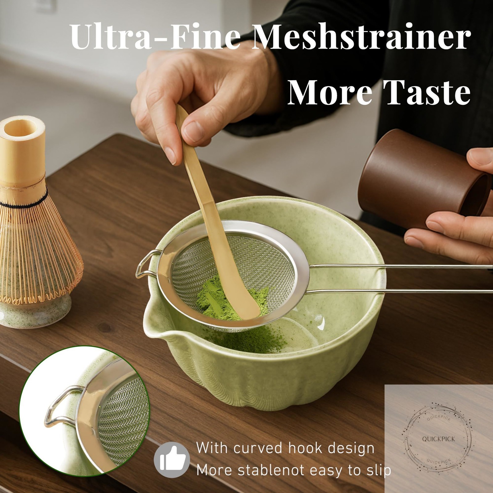 Matcha Whisk Set,7 PCS Ceramic Matcha Kit Includes Matcha Bowl with Spout Matcha