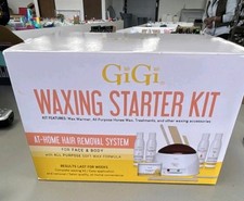 GiGi Waxing Starter Kit for Face  Body At-Home Hair Removal System