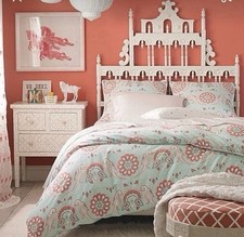 SERENA and LILY Annabel Duvet Cover Bird/Flower Pattern Twin With Euro Sham