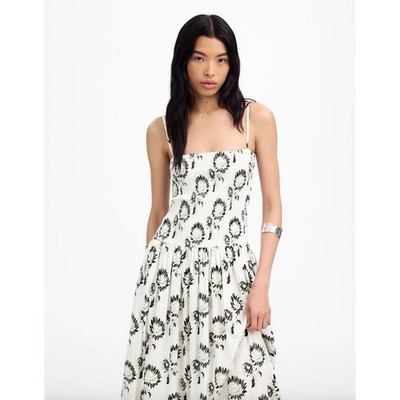 maxi dress floral with sleeves Baltic Born Womens Katherine Maxi Dress | Cream + Rust Floral