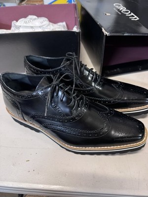 Girotti Men s Dress Shoes Black Derby EU 43/ US 10 Handmade $289 New